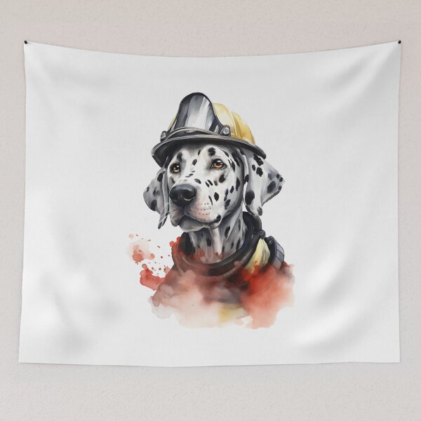 Item preview, Watercolor Firefighter Dalmatian Puppy designed and sold by BadLuckByDesign.