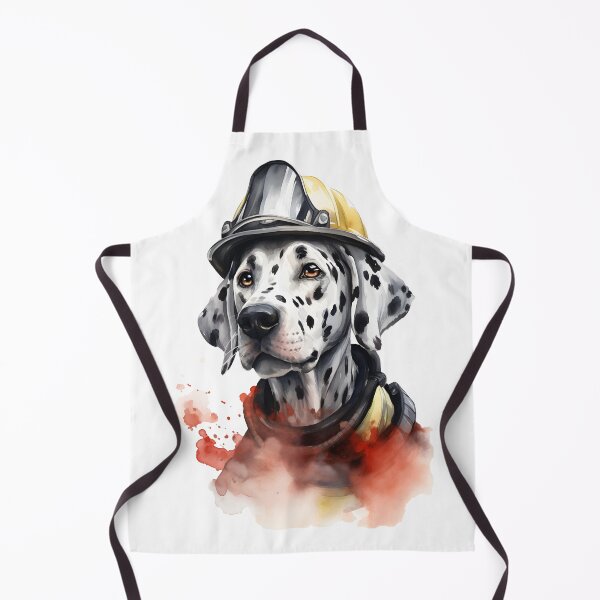 Item preview, Watercolor Firefighter Dalmatian Puppy designed and sold by BadLuckByDesign.