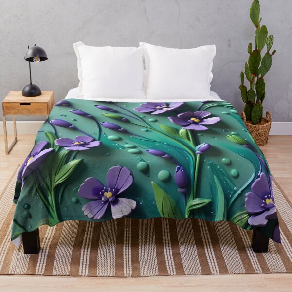 Item preview, Realistic delicate 3D wild flowers - expressive botanical pattern. designed and sold by My-fake-places.