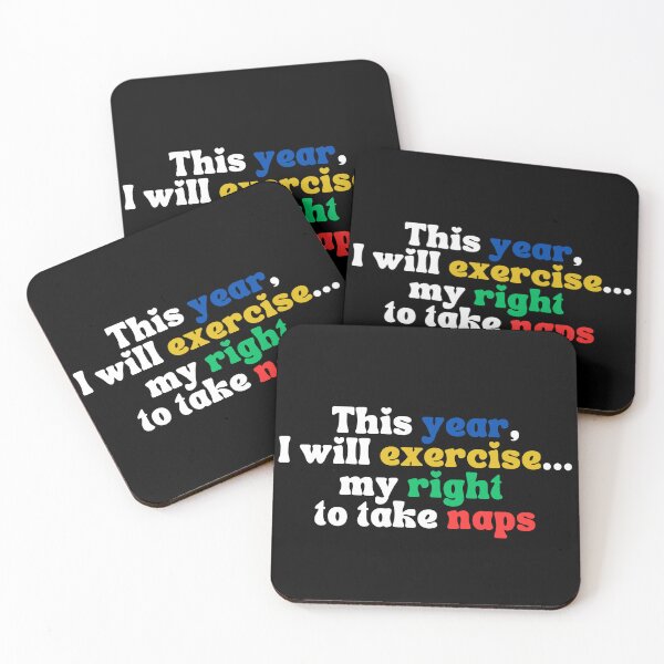 Item preview, New Year's Resolution: Prioritizing Self-Care with 'This Year, I Will Exercise... My Right to Take Naps' - A Whimsical and Relaxing Design designed and sold by NaaEchDesign ⭐⭐⭐⭐⭐.