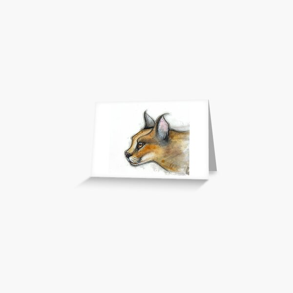 Caracal Study Greeting Card
