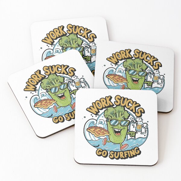 Item preview, work sucks , go surfing ! designed and sold by NebulaWhimsy.