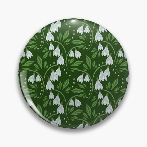 Item preview, Snowdrop Floral - Green designed and sold by JaselviiStudio.