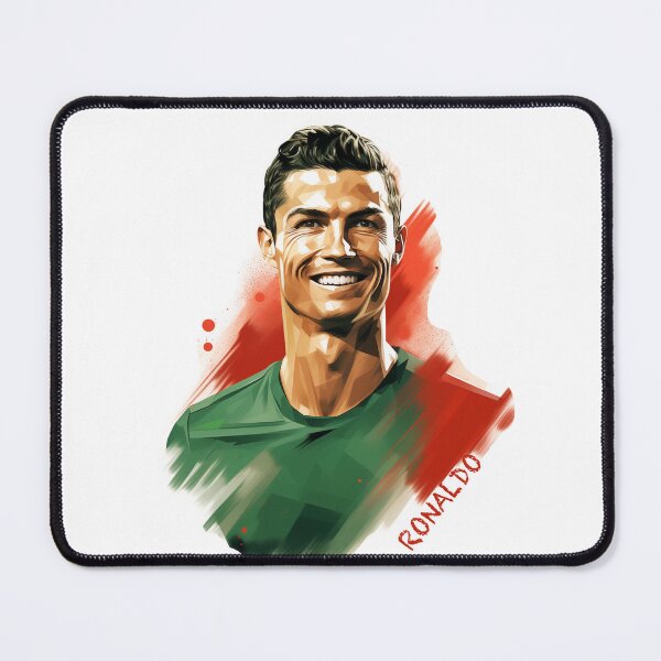 Item preview, Portrait Smiling soccer player Cristiano Ronaldo designed and sold by Carinaprint.