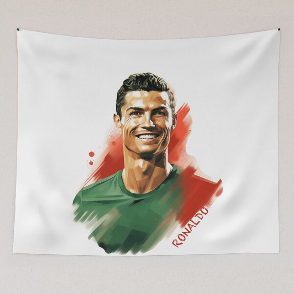 Item preview, Portrait Smiling soccer player Cristiano Ronaldo  designed and sold by Carinaprint.