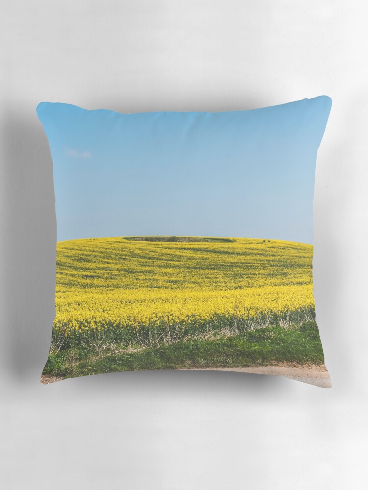Thumbnail 3 of 4, Pillow, Yellow fields   designed and sold by jimhellier.