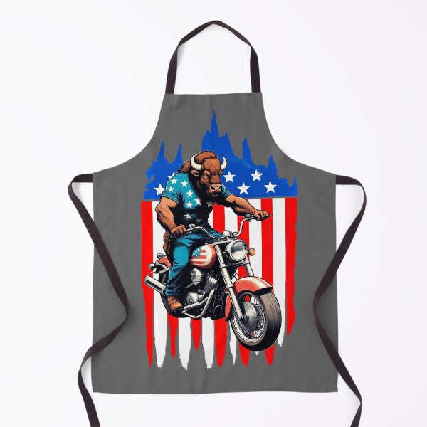 Item preview, Buffalo rider on a vintage motorcycle designed and sold by PETS ABC.