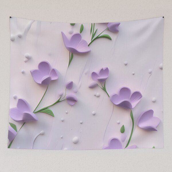 Item preview, Realistic delicate 3D wild flowers - expressive botanical pattern. designed and sold by My-fake-places.