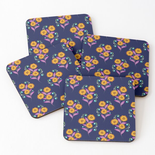 Item preview, Sunflower Floral - Blue designed and sold by JaselviiStudio.
