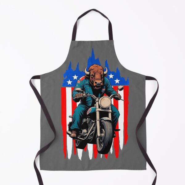Item preview, Big Buffalo rider on a vintage motorcycle designed and sold by PETS ABC.
