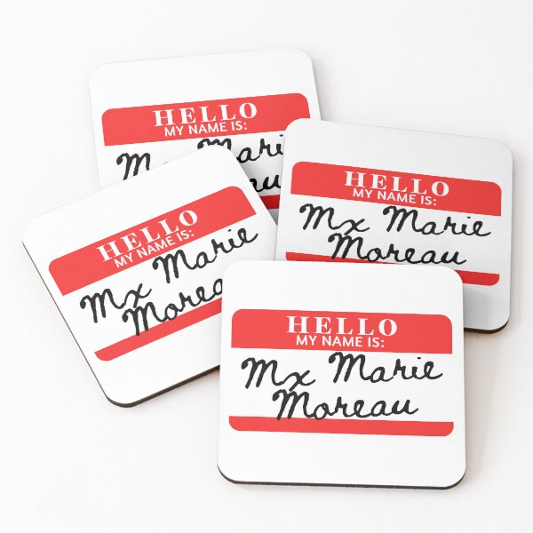 Item preview, Hello, my name is Mx Marie Moreau designed and sold by AdhdPunk.