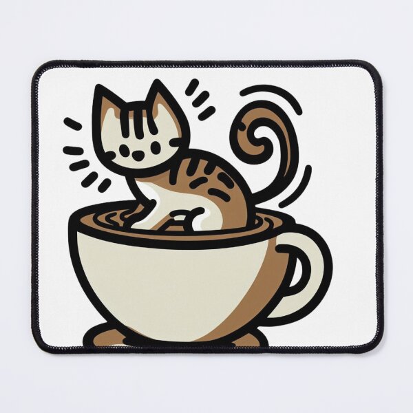 Item preview, Cat and Coffee Cat Cult Lovely Kitty Barista Cats designed and sold by sharon1210.