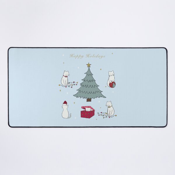 Item preview, Happy Holidays cute Christmas cats illustration Greeting card style designed and sold by trefail.