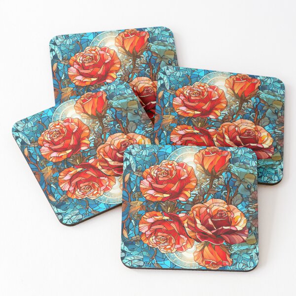 Item preview, Heavenly Roses in Stained Glass designed and sold by Maryanne Chisholm Art & Apparel.