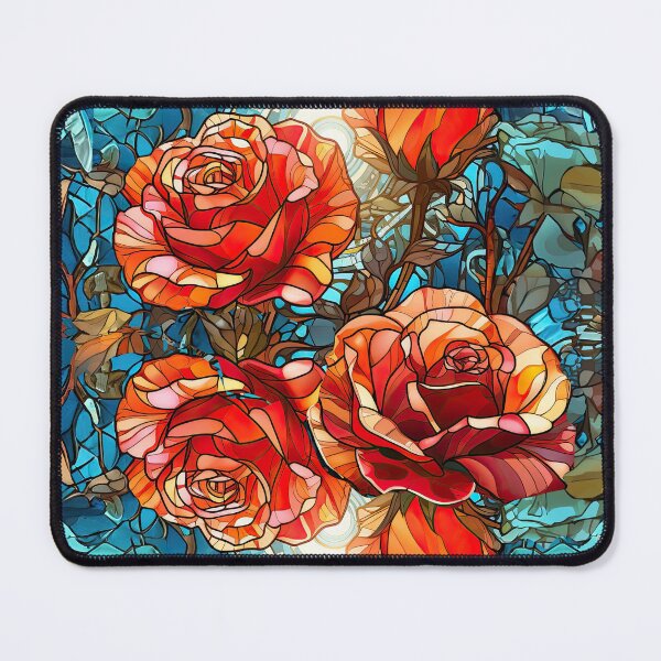 Item preview, Heavenly Roses in Stained Glass designed and sold by Maryanne Chisholm Art & Apparel.
