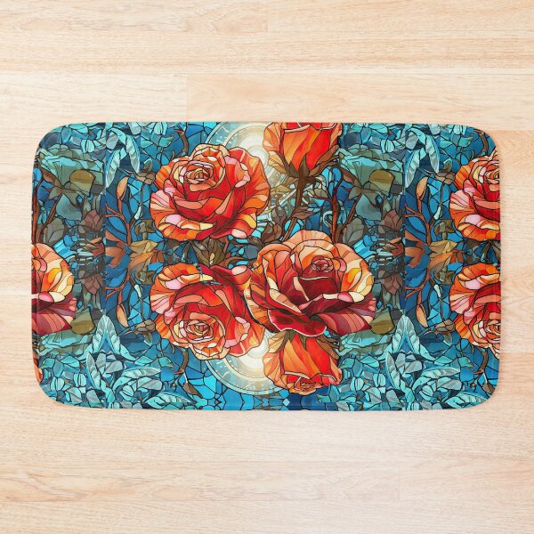 Item preview, Heavenly Roses in Stained Glass designed and sold by Maryanne Chisholm Art & Apparel.