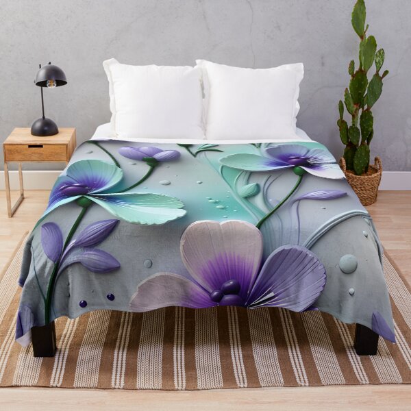 Item preview, Realistic delicate 3D wild flowers - expressive botanical pattern. designed and sold by My-fake-places.