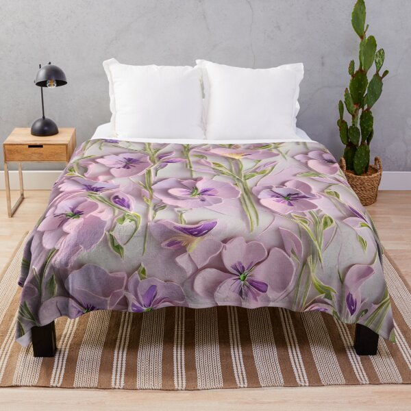 Item preview, Realistic delicate 3D wild flowers - expressive botanical pattern. designed and sold by My-fake-places.