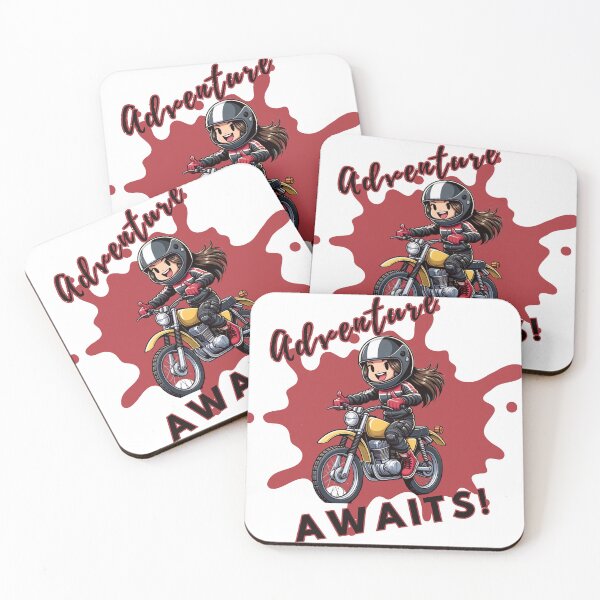 Item preview, Adventure Awaits Girl Dirt biker designed and sold by Antianeira.