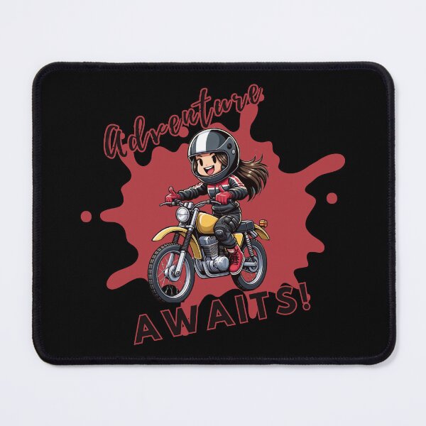 Item preview, Adventure Awaits Girl Dirt biker designed and sold by Antianeira.