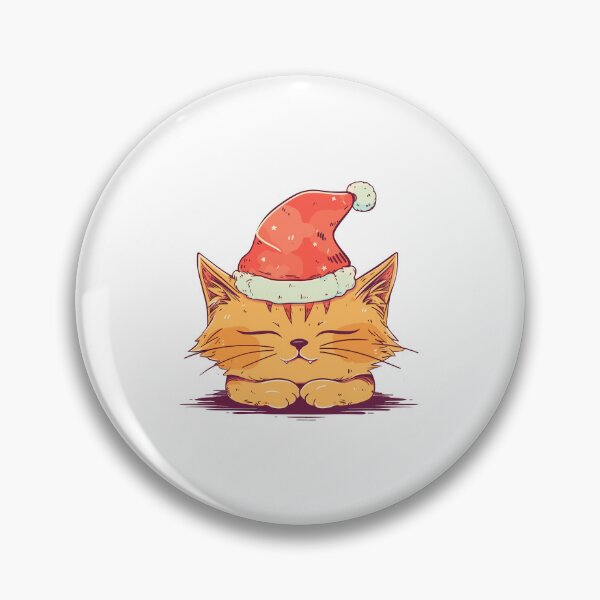 Artikelvorschau, Schläfrige Katze mit Weihnachtsmütze entworfen und verkauft von RetroPrints.