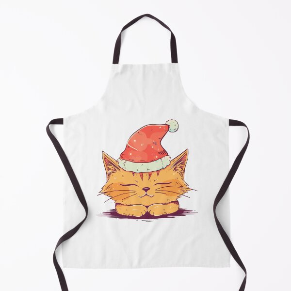 Item preview, Sleepy cat with santa hat designed and sold by RetroPrints.