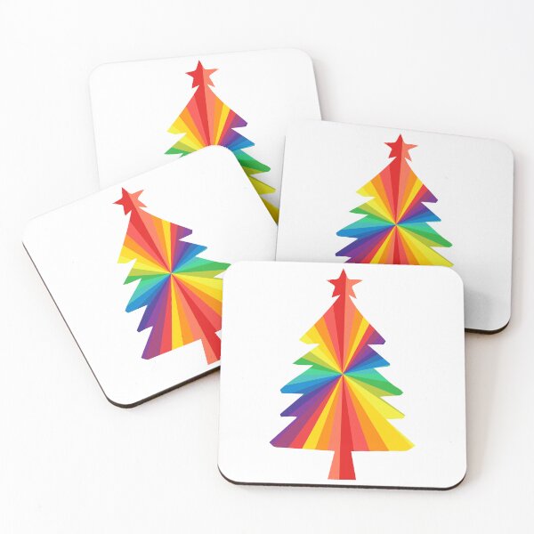 Item preview, Rainbow Prism Pop Art Christmas Tree designed and sold by PaperViewStore.