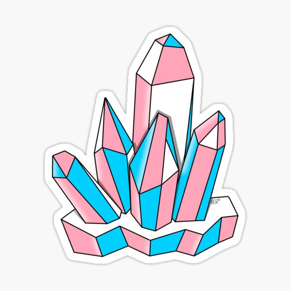Item preview, Transgender LGBTQ+ Subtle Pride Crystal Pile designed and sold by SentABear.