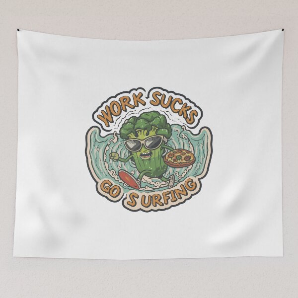 Item preview, work sucks , go surfing ! designed and sold by NebulaWhimsy.