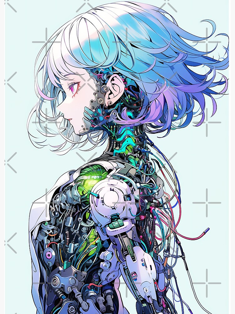 Wallpaper light, girl, magic, robot, anime, blue eyes, brunette, wizard for  mobile and desktop, section сэйнэн, resolution 5690x3480 - download