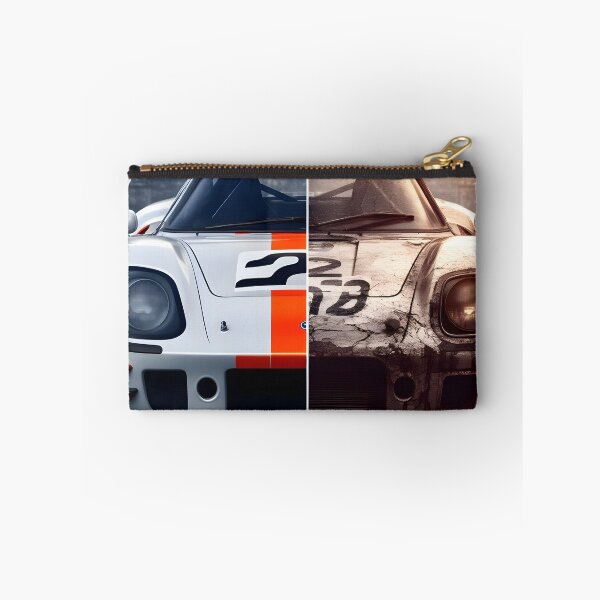 Item preview, Illustration featuring a new and old, damaged race car designed and sold by AI-Only Creations.