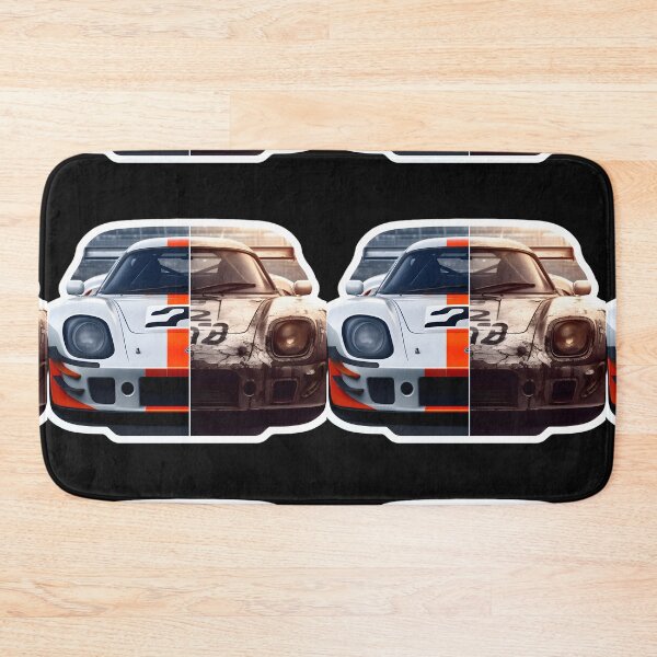 Item preview, Illustration featuring a new and old, damaged race car designed and sold by AI-Only Creations.