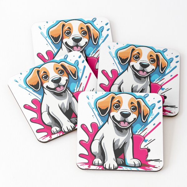 Item preview, Adorable Cute Puppy with a Splash of Graffiti designed and sold by ComputeUnit.