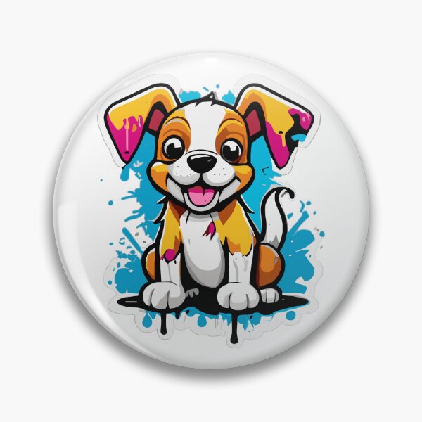 Item preview, Adorable Cute Puppy with a Splash of Graffiti designed and sold by ComputeUnit.