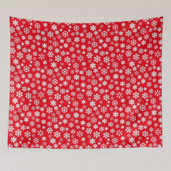 Item preview, White snowflakes with Red Background  designed and sold by AnnetteSmiddy.