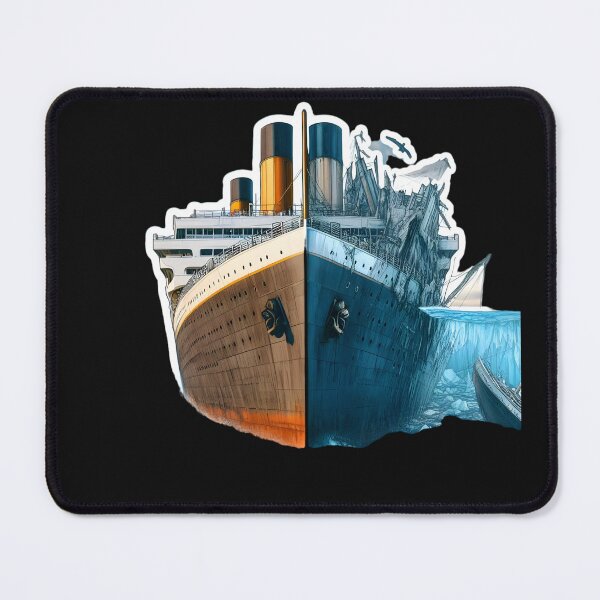 Item preview, Illustration featuring new Titanic and old, damaged Titanic designed and sold by AI-Only Creations.