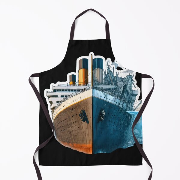Item preview, Illustration featuring new Titanic and old, damaged Titanic designed and sold by AI-Only Creations.