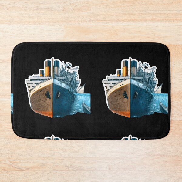 Item preview, Illustration featuring new Titanic and old, damaged Titanic designed and sold by AI-Only Creations.