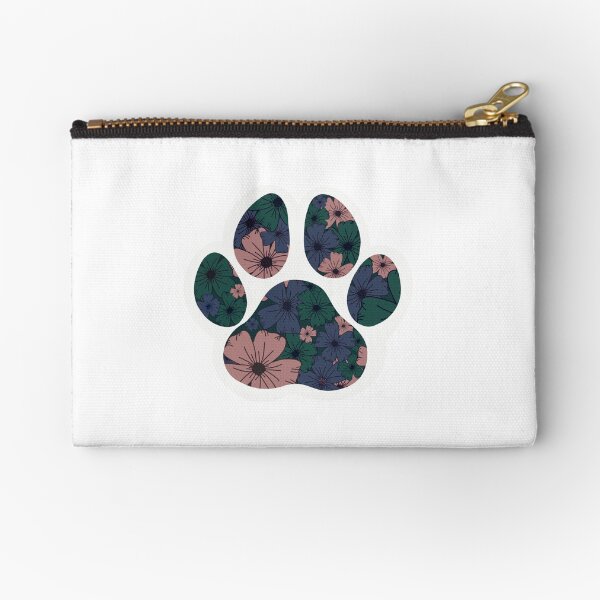 Paw Sticker - Flower Design Zipper Pouch