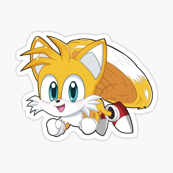 SEGA Adventures of Sonic the Hedgehog Stickers Sonic and Tails Miles Prower  Old School Television Series 