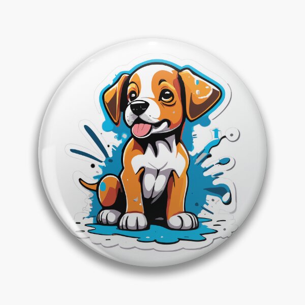 Item preview, Adorable Cute Puppy with a Splash of Graffiti designed and sold by ComputeUnit.