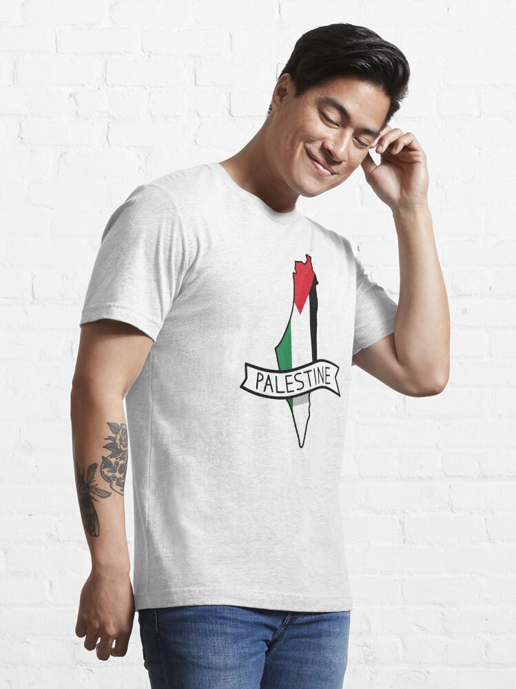 Palestine Flag Map' Men's Longsleeve Shirt