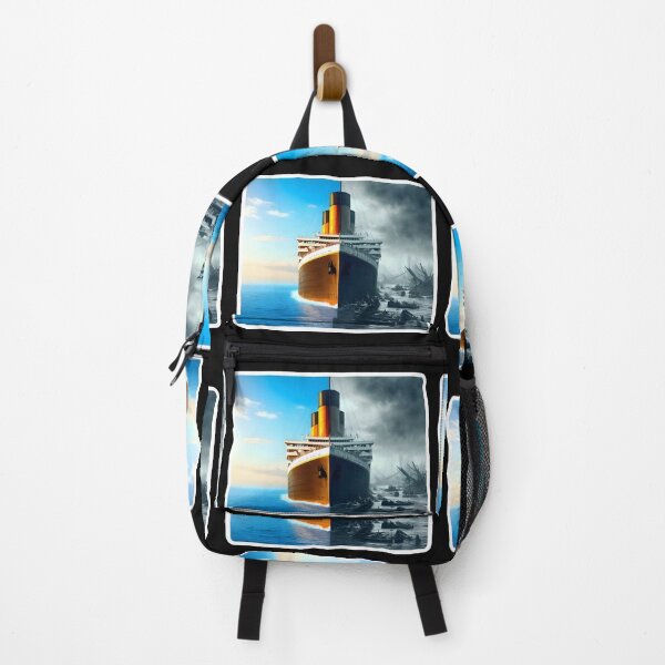 Item preview, Illustration featuring new Titanic and old, damaged Titanic designed and sold by AI-Only Creations.
