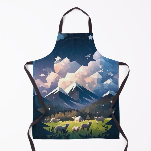 Item preview, Chill Paper Cutout Sheep field, Geometric- Relaxing designed and sold by octoboobs.
