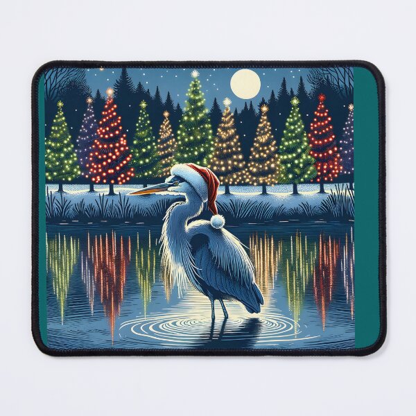 Item preview, Yuletide Heron: A Lakeside Christmas Spectacle designed and sold by SandbarTees.