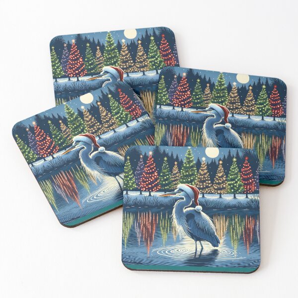 Item preview, Yuletide Heron: A Lakeside Christmas Spectacle designed and sold by SandbarTees.