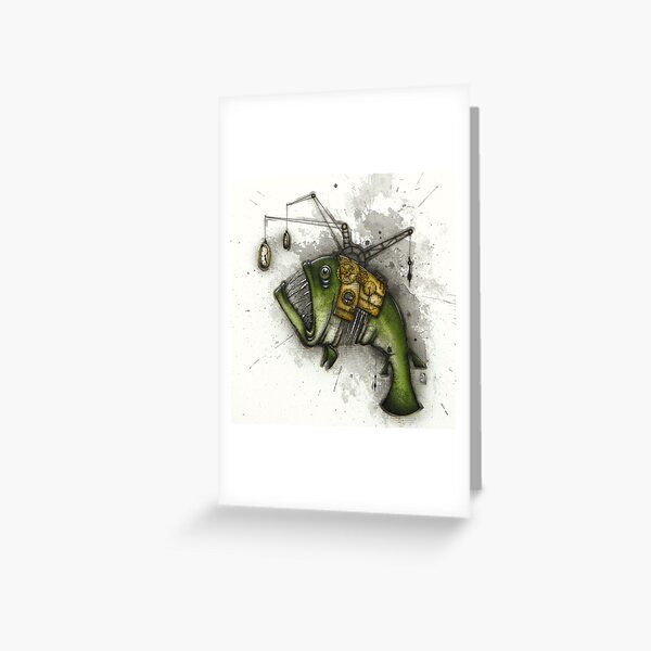 Clockwork Angler Greeting Card