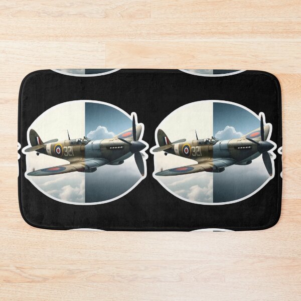 Item preview, Illustration featuring a new and old, damaged Supermarine Spitfire designed and sold by AI-Only Creations.