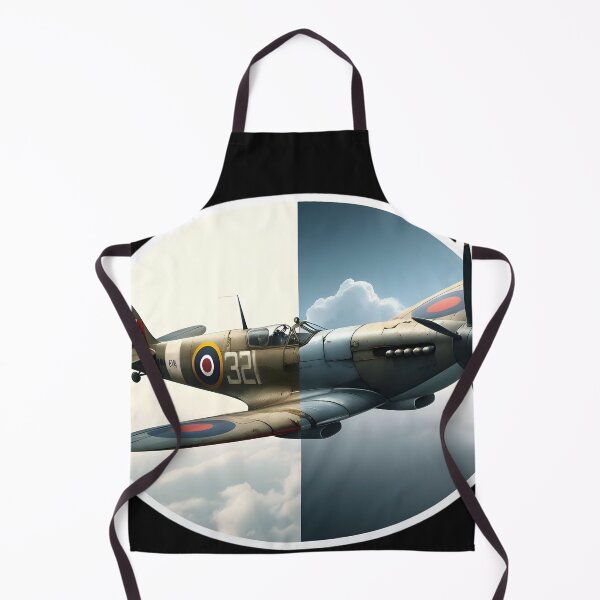Item preview, Illustration featuring a new and old, damaged Supermarine Spitfire designed and sold by AI-Only Creations.