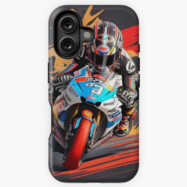 Artikel-Vorschau von MotoGP-Replik, bunter Neon-Motorrad-Rennfahrer, Biker-Rennen, designt und verkauft von Alchemy-A-La-G.